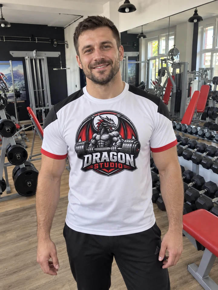 Mateusz — trener DragonStudio w sali treningowej